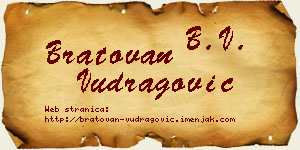 Bratovan Vudragović vizit kartica